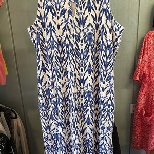 WOMEN’S AVENTURA BLUE PULLOVER SLEEVELESS DRESS MADE IN INDIA LARGE